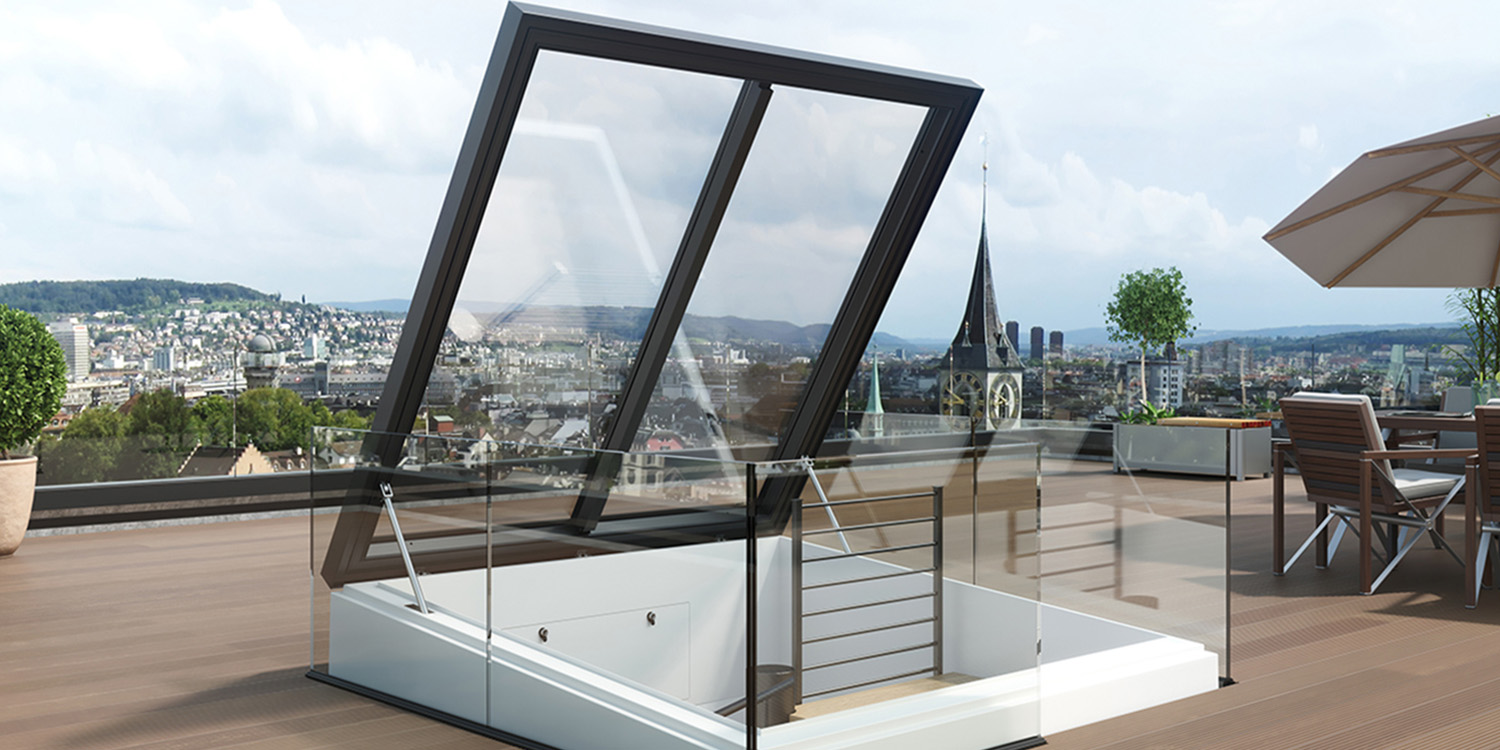 Square roof access hatch